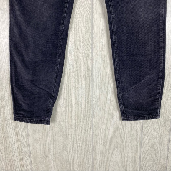 Free People | High Rise Dark Blue Skinny Corduroy Pants Size 29 - Picture 7 of 9
